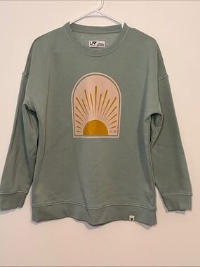 LIV Sage Green Graphic Sun Sweatshirt